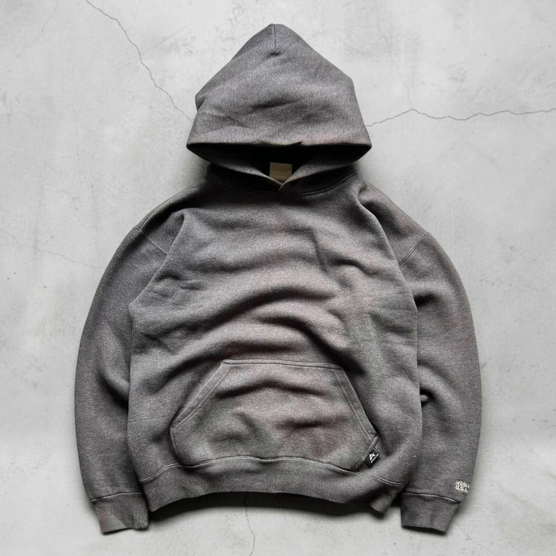 Vintage 00’s Grey Avirex Heavyweight Pullover Hoodie M