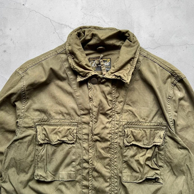 Khaki/Green Beams Utility Field Jacket M