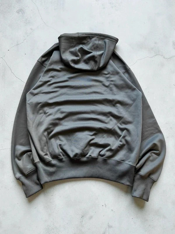 Vintage 00's Dark Grey MLB New York Yankees Hoodie L