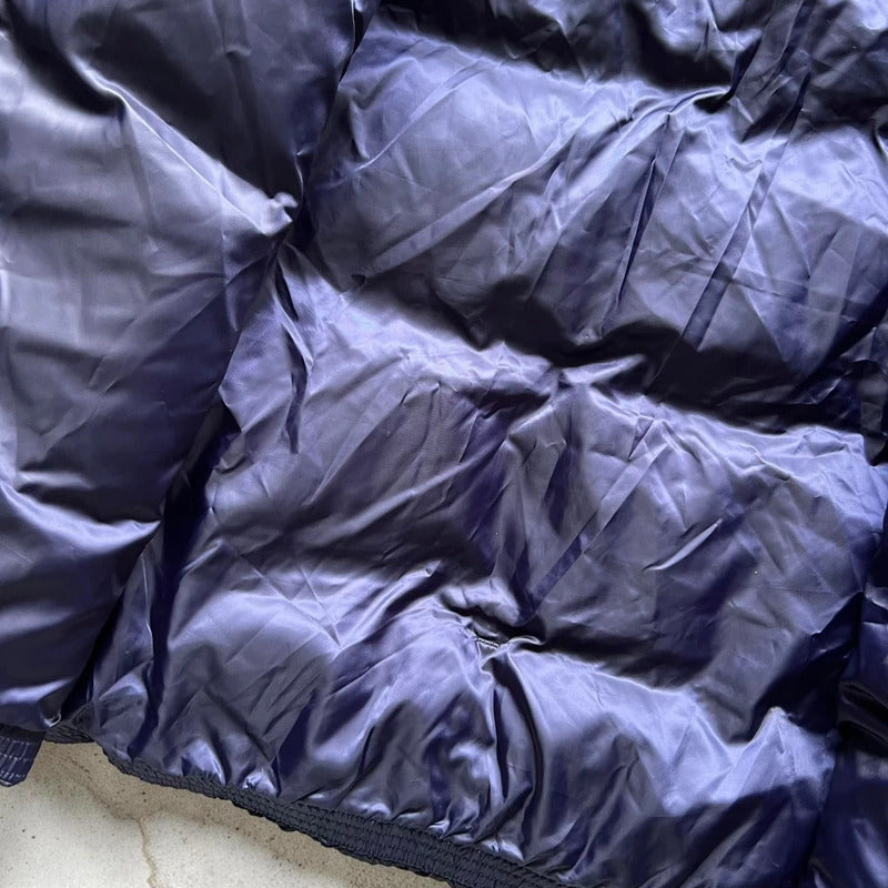 Purple Navy Prismatic Oakley Hooded Puffer Jacket Coat M