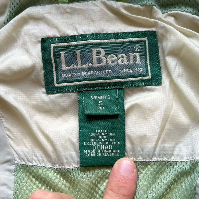 Women's Vintage 00's LL Bean Green Lightweight Gortex Jacket S
