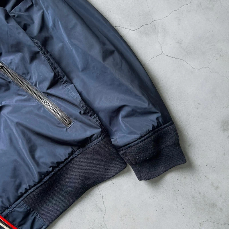 Navy Blue Beams Japan Hooded Bomber Jacket XS