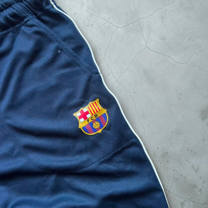 Vintage 00's FC Barcelona Football Tracksuit Navy Blue S