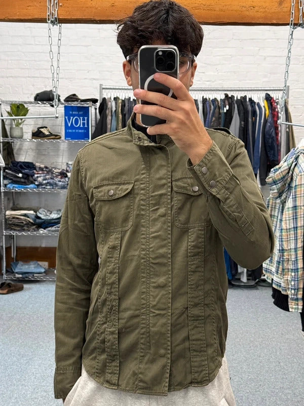Vintage 00's Beams Japan Khaki Green Military Jacket S