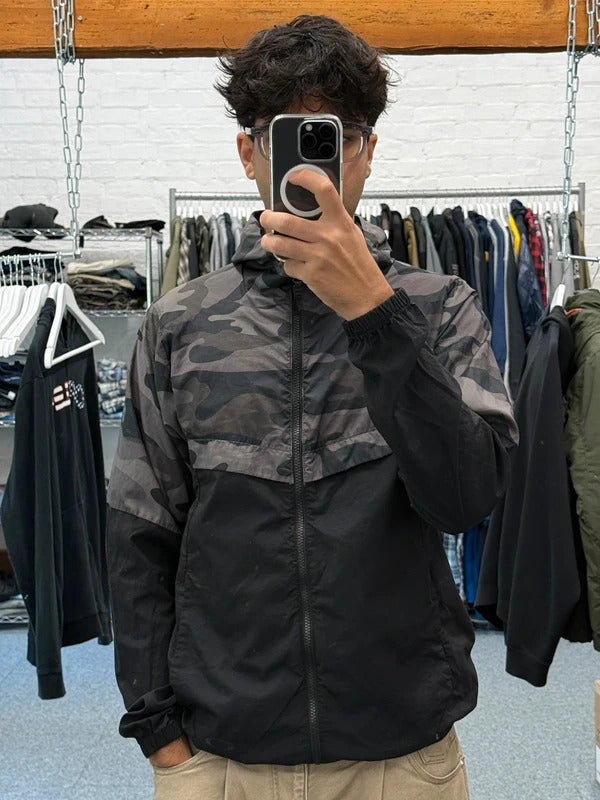 Vintage 00's Grey Black Camo Oakley Lightweight Jacket M