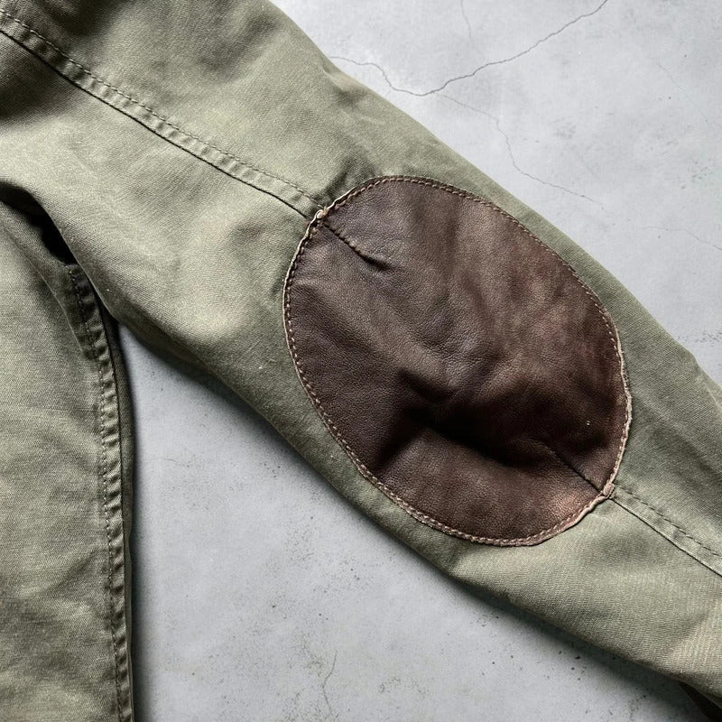 Vintage 00's Beams Japan Khaki Green Military Harrington Jacket XS