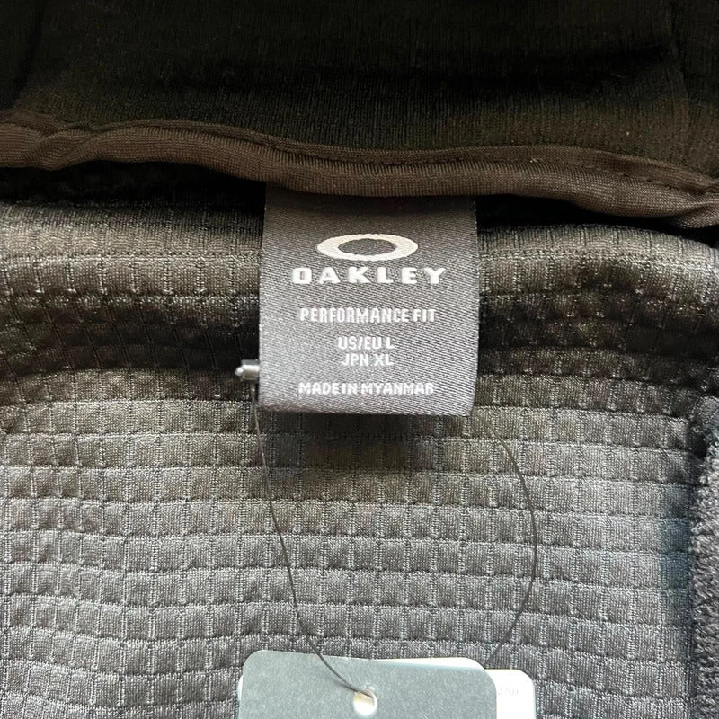 Black Oakley Technical Full-Zip Textured Hoodie Japan Collection L