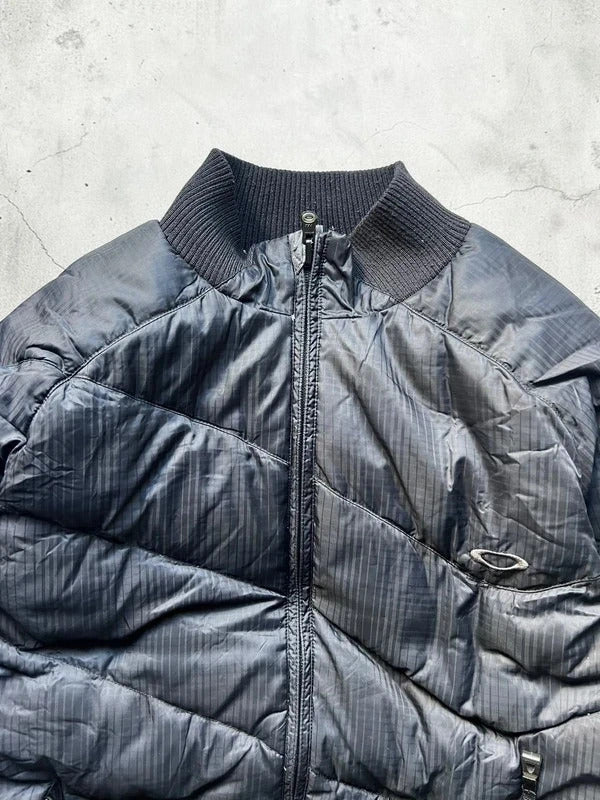 Vintage 00's Black Oakley Down Puffer Jacket Coat S