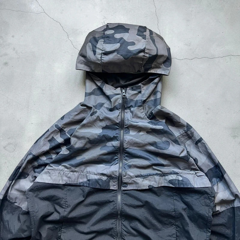 Vintage 00's Grey Black Camo Oakley Lightweight Jacket M