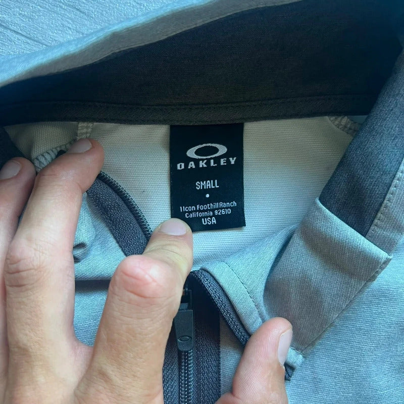 Grey Oakley Sportswear Lightweight Zip up Jacket S