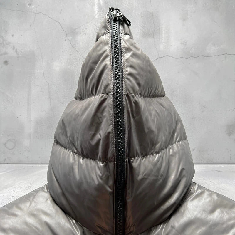 Grey Beams Japan Hooded Feather Puffer Jacket Coat M