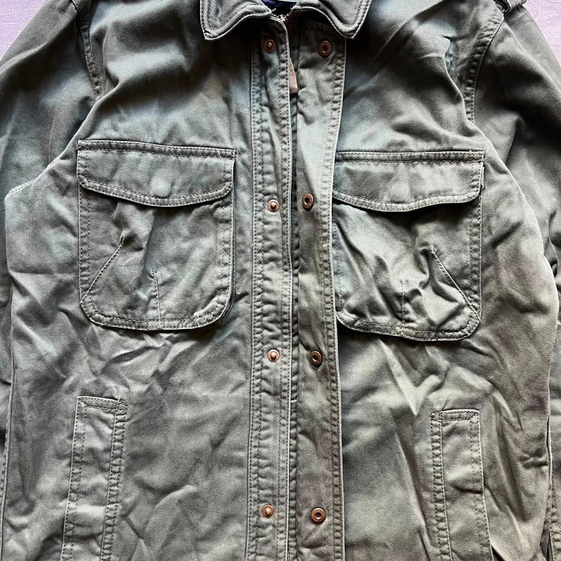 Khaki Beams Hearts Utility Field Jacket M