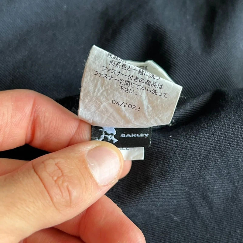 Navy Blue Oakley Zip up Water Resistant Jacket M