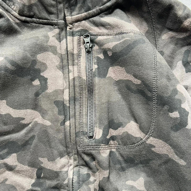 Beams Japan Brown Camo Zip up Hoodie Jacket S