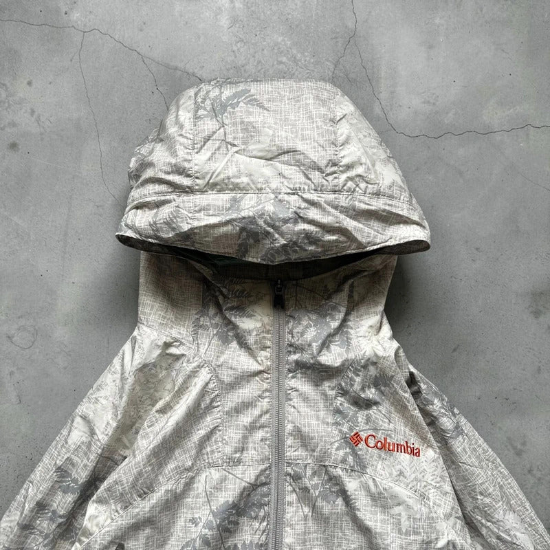 Grey White Camo Forest Columbia Lightweight Jacket