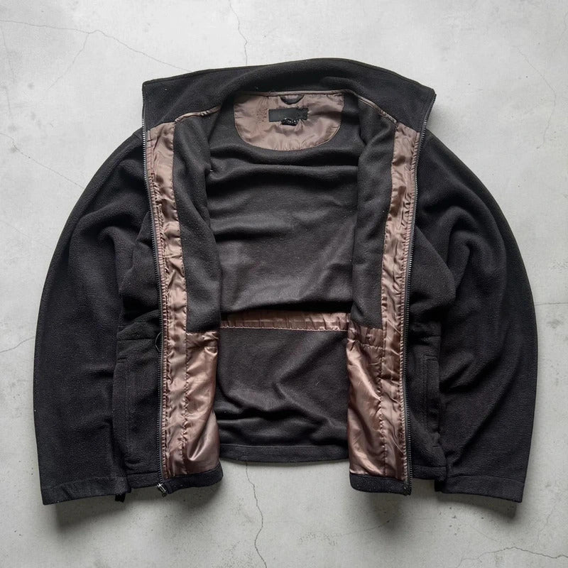 Vintage 90's Black Avirex Fleece Jacket L