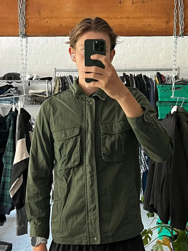 Khaki Beams Hearts Utility Field Jacket M