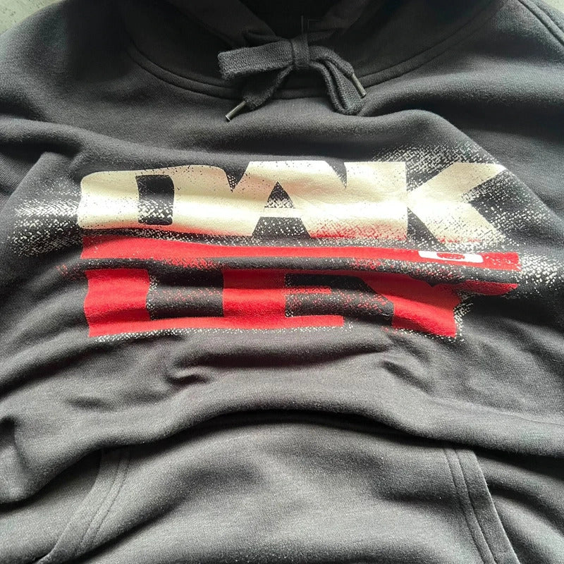 Black Oakley Print Graphic Hoodie M