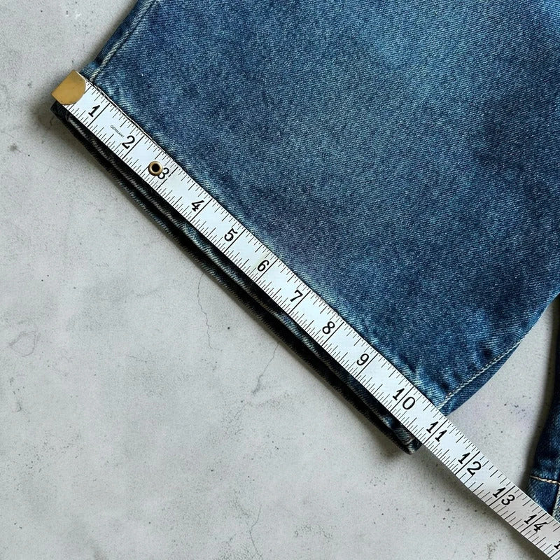 Vintage 00's Baggy Edwin Blue Denim Shorts Jorts W29