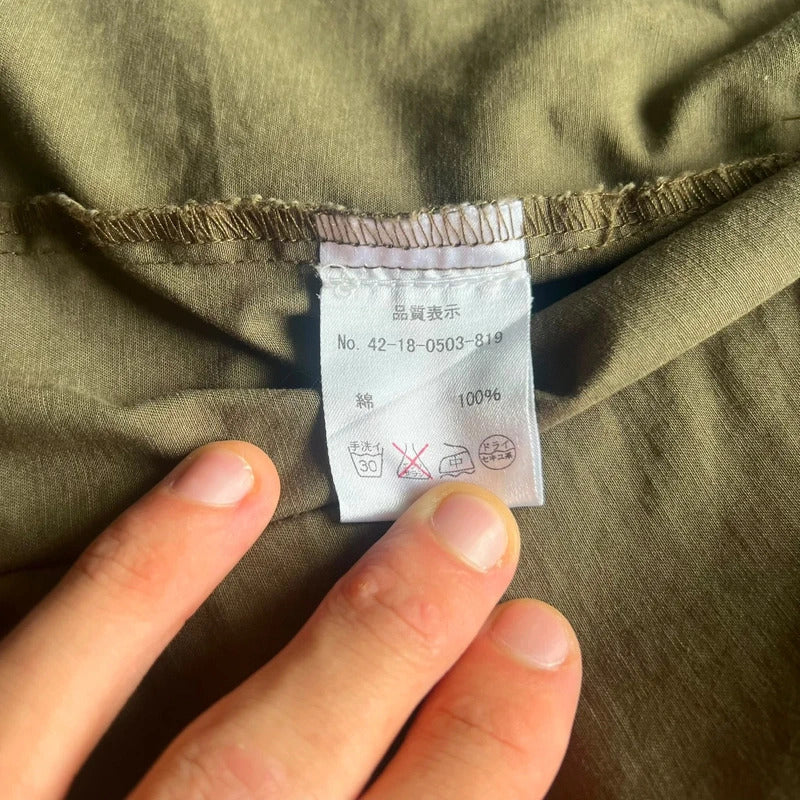 Khaki Green Beams Heart Military Style Jacket S