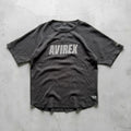 Black Avirex Waffle-Knit USA T-Shirt XL