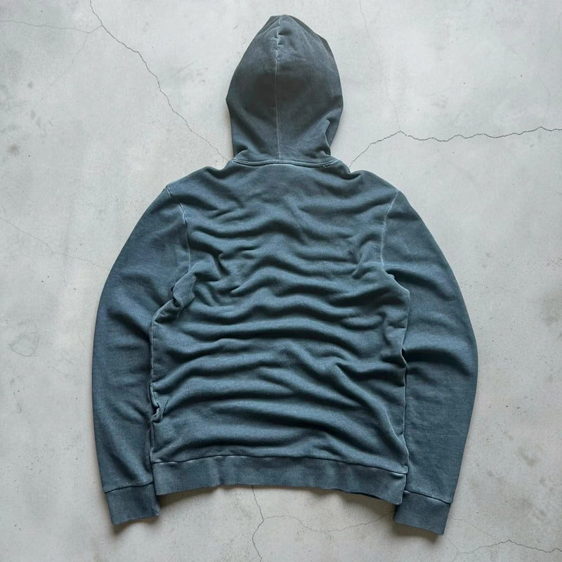 Vintage style Faded Grey Oakley Hoodie M