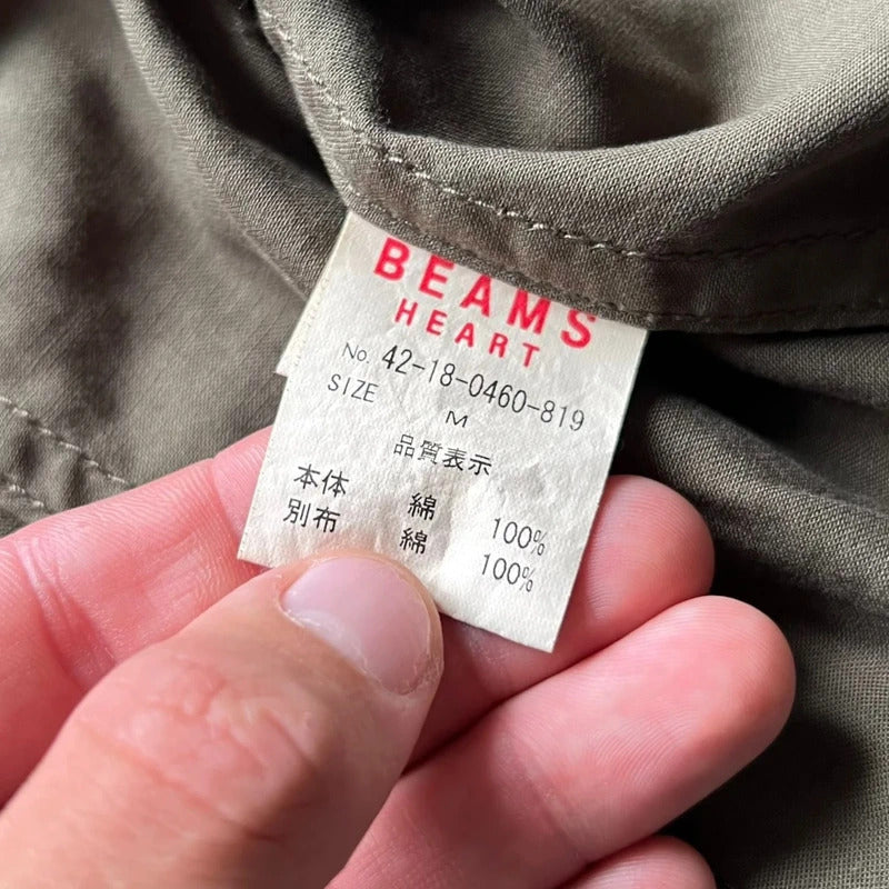 Vintage 00's Beams Japan Khaki Green Military Jacket S
