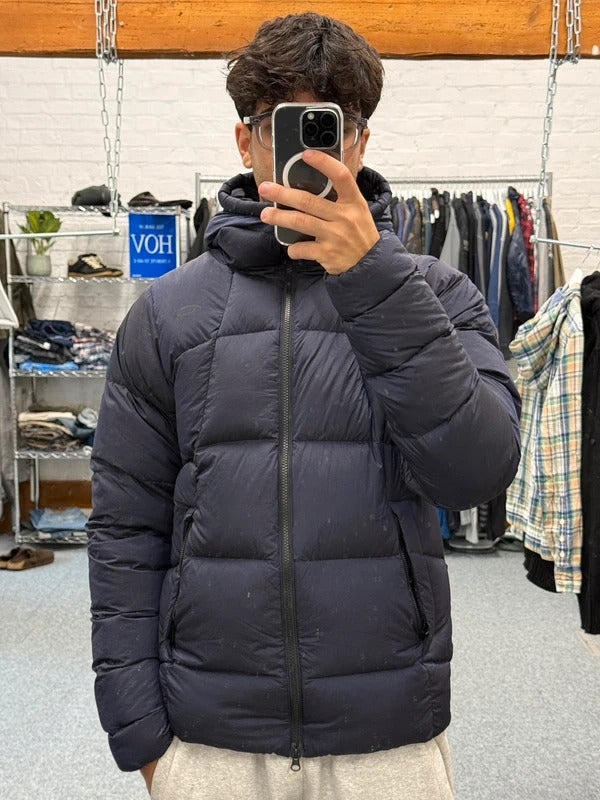 Purple Navy Prismatic Oakley Hooded Puffer Jacket Coat M