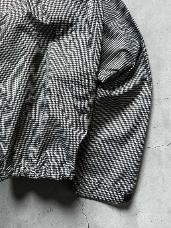 Black White Columbia Houndstooth Plaid Checked Waterproof Jacket L