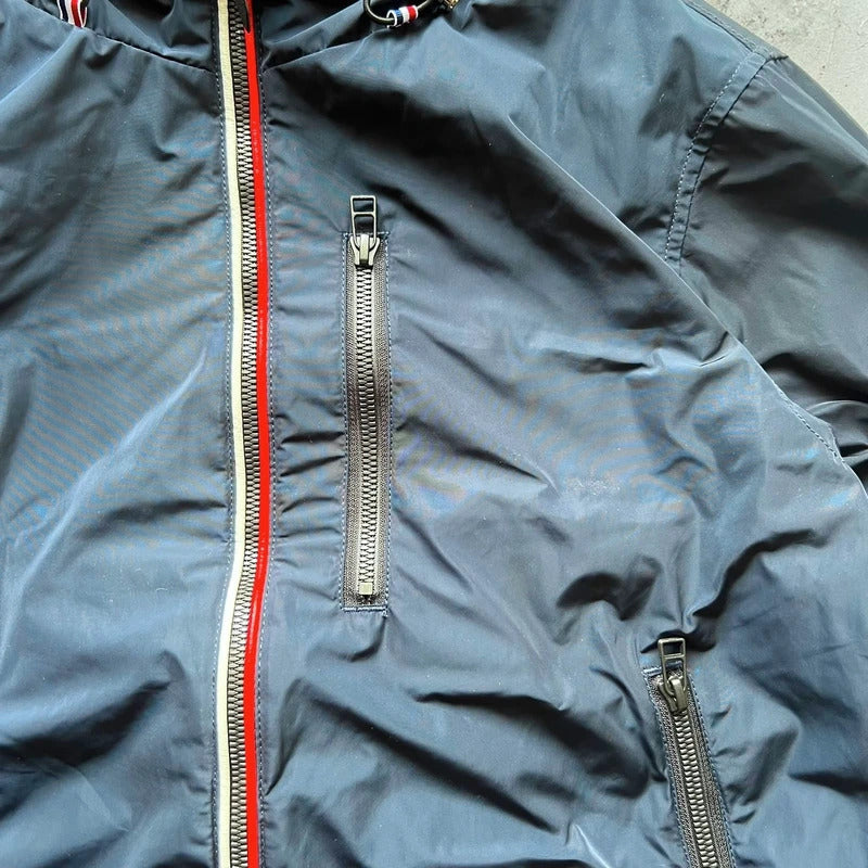 Navy Blue Beams Japan Hooded Bomber Jacket XS