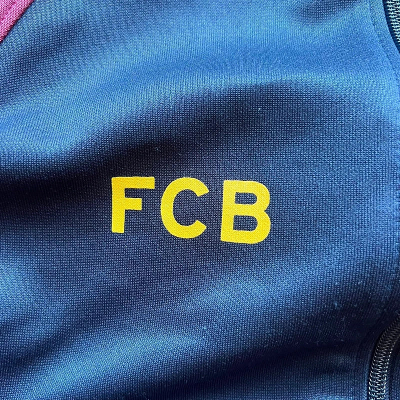Vintage 00's FC Barcelona Football Tracksuit Navy Blue S