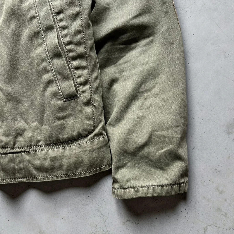 Vintage 00's Beams Japan Khaki Green Military Harrington Jacket XS