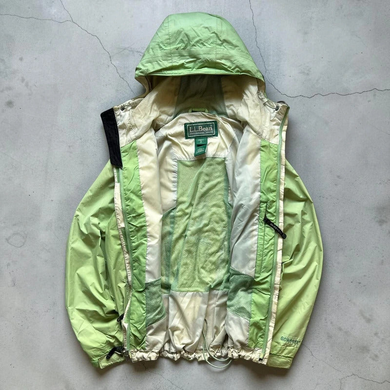 Women's Vintage 00's LL Bean Green Lightweight Gortex Jacket S