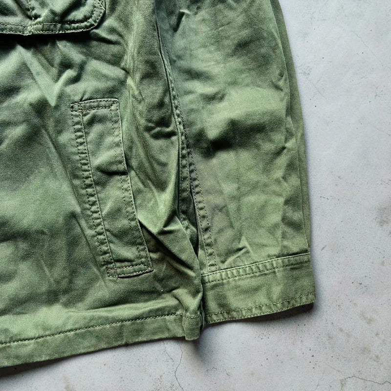 Khaki Beams Hearts Utility Field Jacket M
