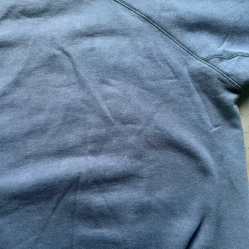 Vintage 00's Avirex Faded Navy Blue Print Sweatshirt Jumper S