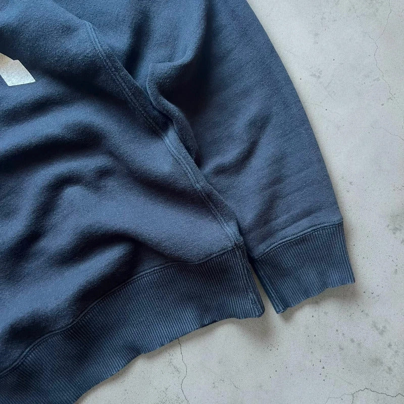 Vintage 00's Avirex Faded Black Print Sweatshirt Jumper XS