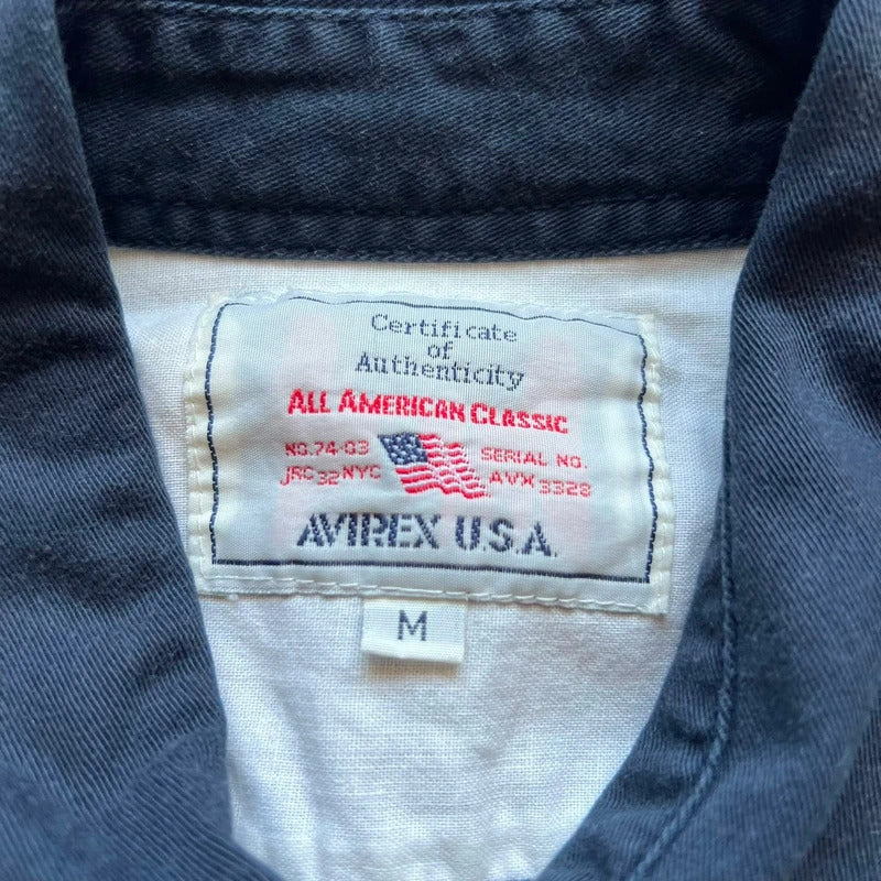 Avirex Navy Blue Button Up Jacket M