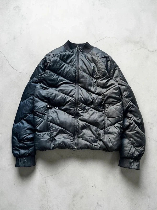 Vintage 00's Black Oakley Down Puffer Jacket Coat S