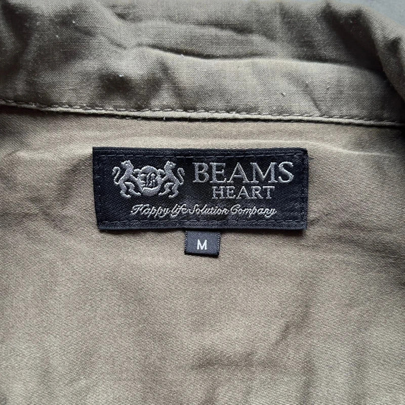 Vintage 00's Beams Japan Khaki Green Military Jacket S