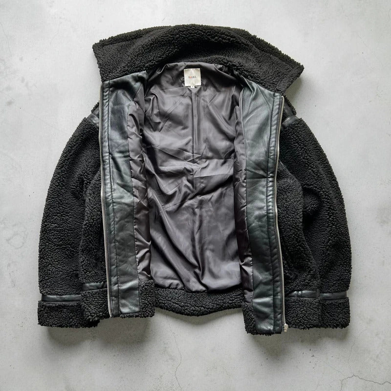 Black Beams Japan Fleece Zip up Jacket L