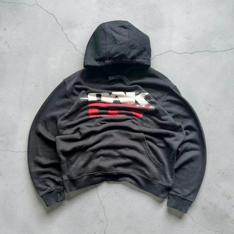 Black Oakley Print Graphic Hoodie M