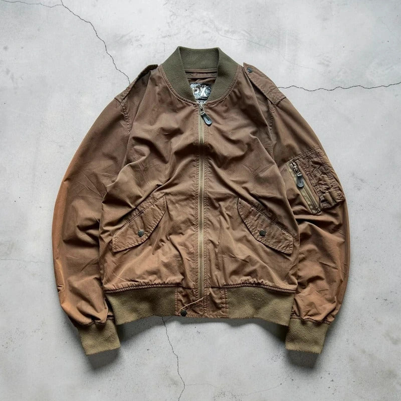 Brown Avirex MA-1 Military Bomber Jacket M