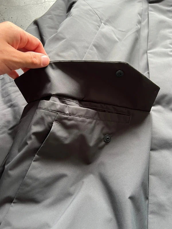 Dark Grey Montbell Water Repellent Puffer Jacket Coat L