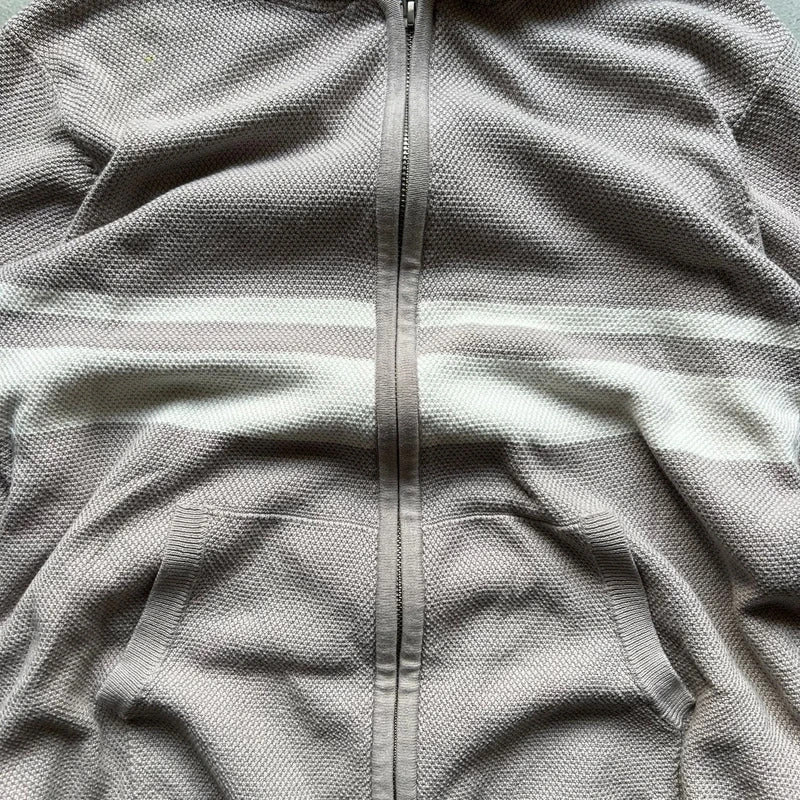 Vintage 00's Beige Beams Japan Zip up Knitted Hoodie S