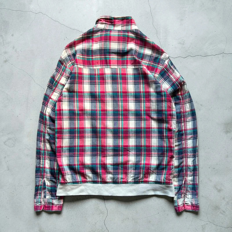 Vintage 00s Stussy Plaid Checked Tartan Zip Up Jacket M