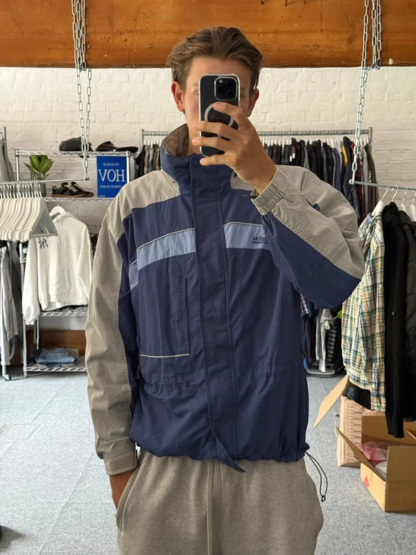Vintage 00's Columbia Blue White Water Resistant Windbreaker Jacket L