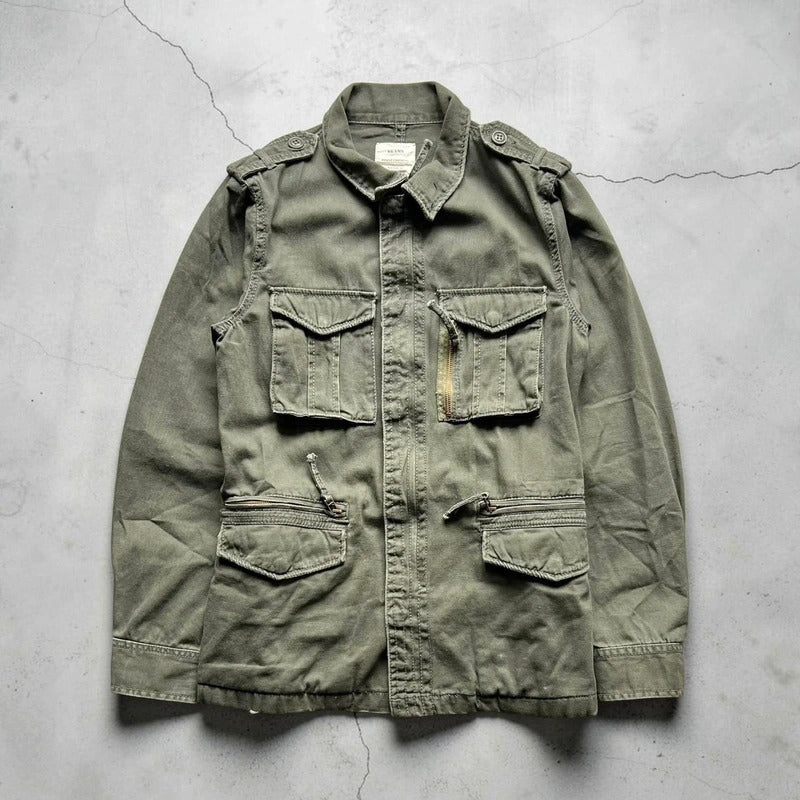 Vintage 00's Beams Khaki Field Utility Military Jacket S