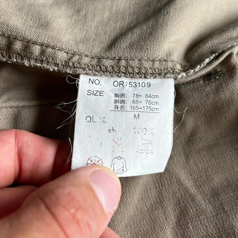 Vintage 00's Khaki Green Technical Military Jacket S