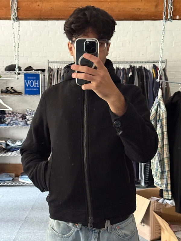 Beams Wool Fleece Hooded Jacket S