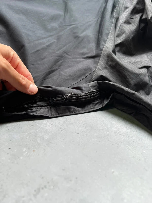 Black Grey Columbia Waterproof Windbreaker Jacket Coat